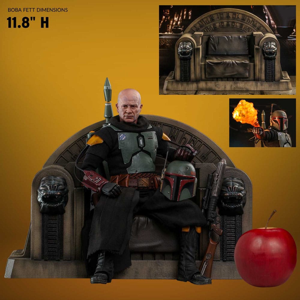 Star Wars: The Mandalorian Action Figure 1/6 Boba Fett Repaint Armor and Throne Edizione Speciale 30 cm