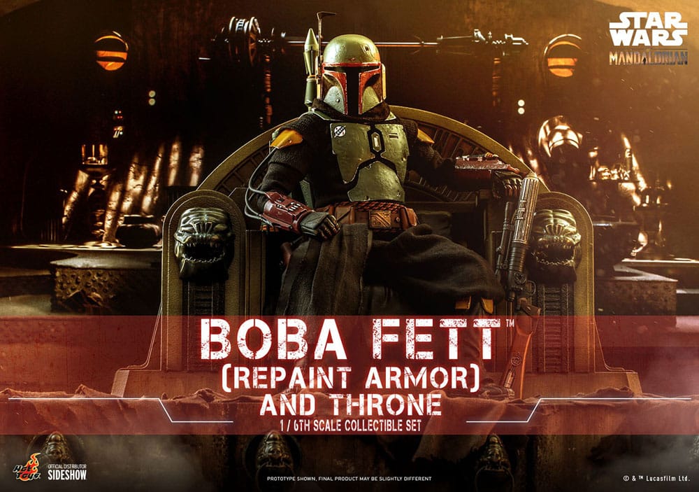 Star Wars: The Mandalorian Action Figure 1/6 Boba Fett Repaint Armor and Throne Edizione Speciale 30 cm