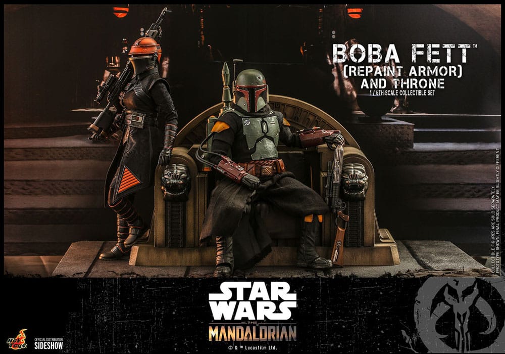 Star Wars: The Mandalorian Action Figure 1/6 Boba Fett Repaint Armor and Throne Edizione Speciale 30 cm