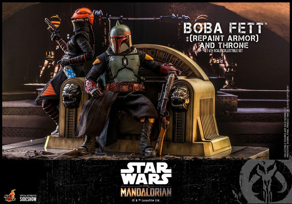 Star Wars: The Mandalorian Action Figure 1/6 Boba Fett Repaint Armor and Throne Edizione Speciale 30 cm