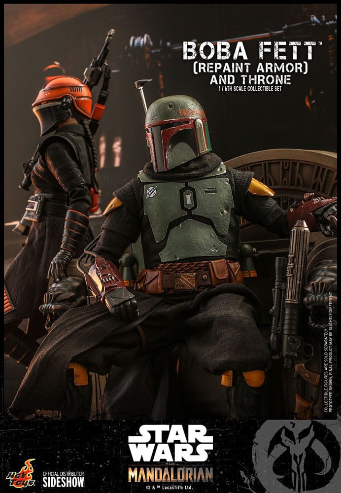 Star Wars: The Mandalorian Action Figure 1/6 Boba Fett Repaint Armor and Throne Edizione Speciale 30 cm