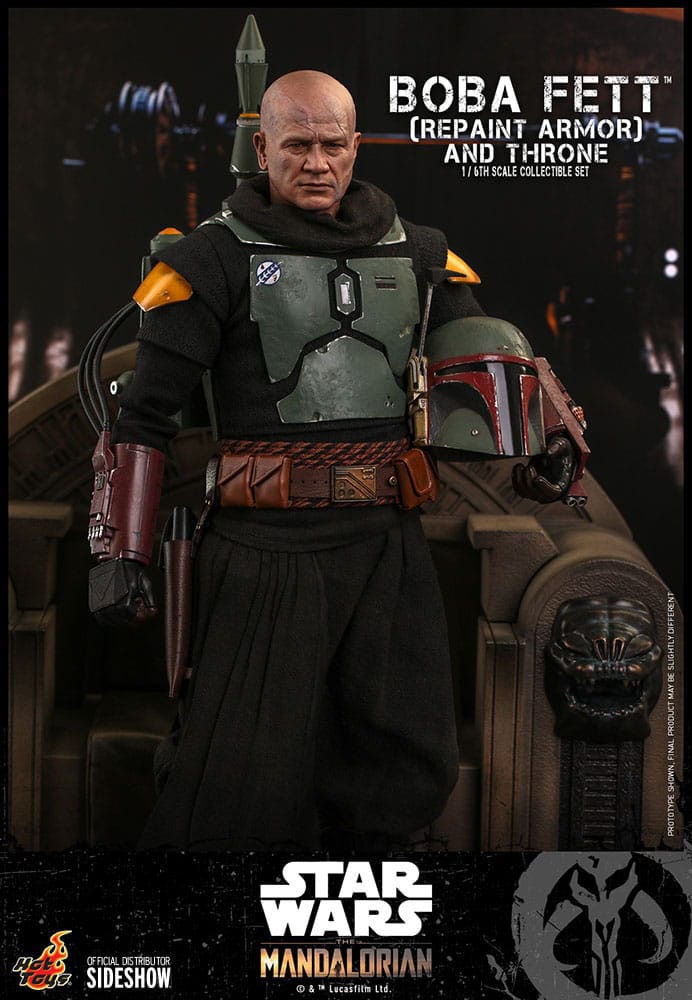 Star Wars: The Mandalorian Action Figure 1/6 Boba Fett Repaint Armor and Throne Edizione Speciale 30 cm