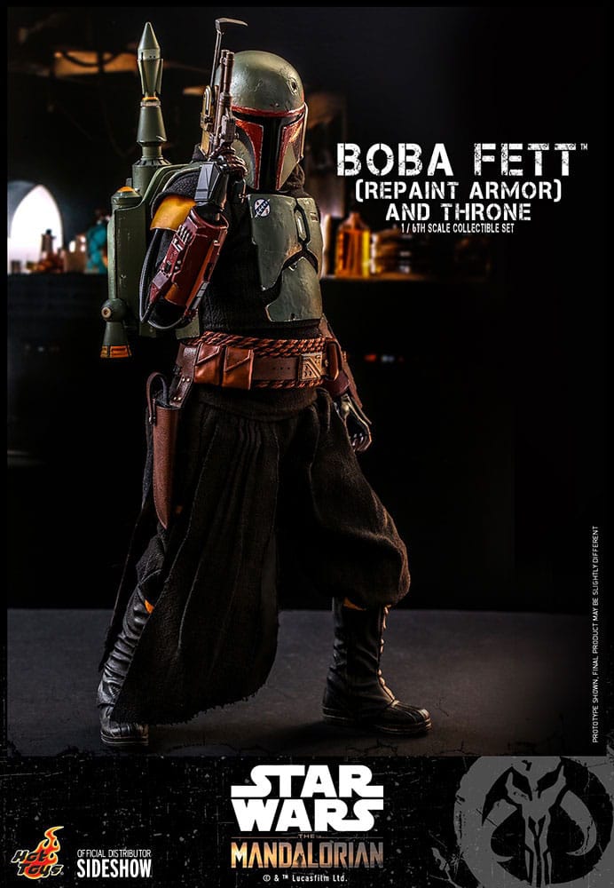 Star Wars: The Mandalorian Action Figure 1/6 Boba Fett Repaint Armor and Throne Edizione Speciale 30 cm