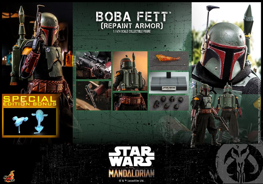 Star Wars: The Mandalorian Action Figure 1/6 Boba Fett Repaint Armor Edizione Speciale 30 cm