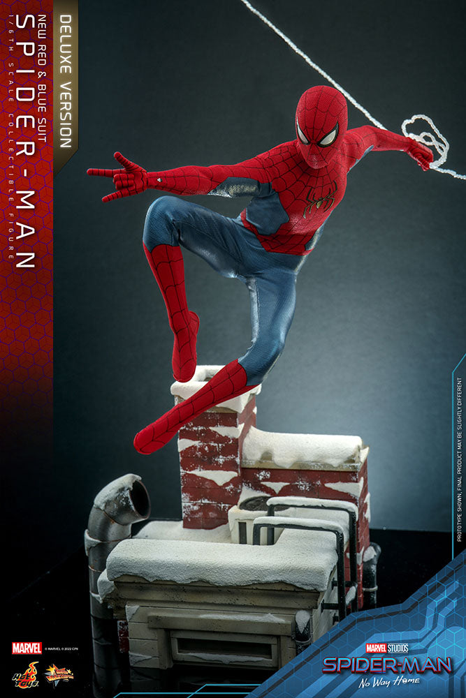 Spider-Man: No Way Home Movie Masterpiece Action Figure 1/6 Spider-Man (nuovo costume rosso e blu) (versione deluxe) 28 cm