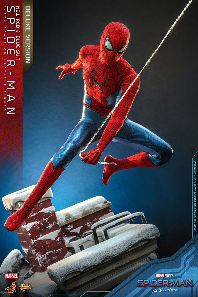 Spider-Man: No Way Home Movie Masterpiece Action Figure 1/6 Spider-Man (nuovo costume rosso e blu) (versione deluxe) 28 cm