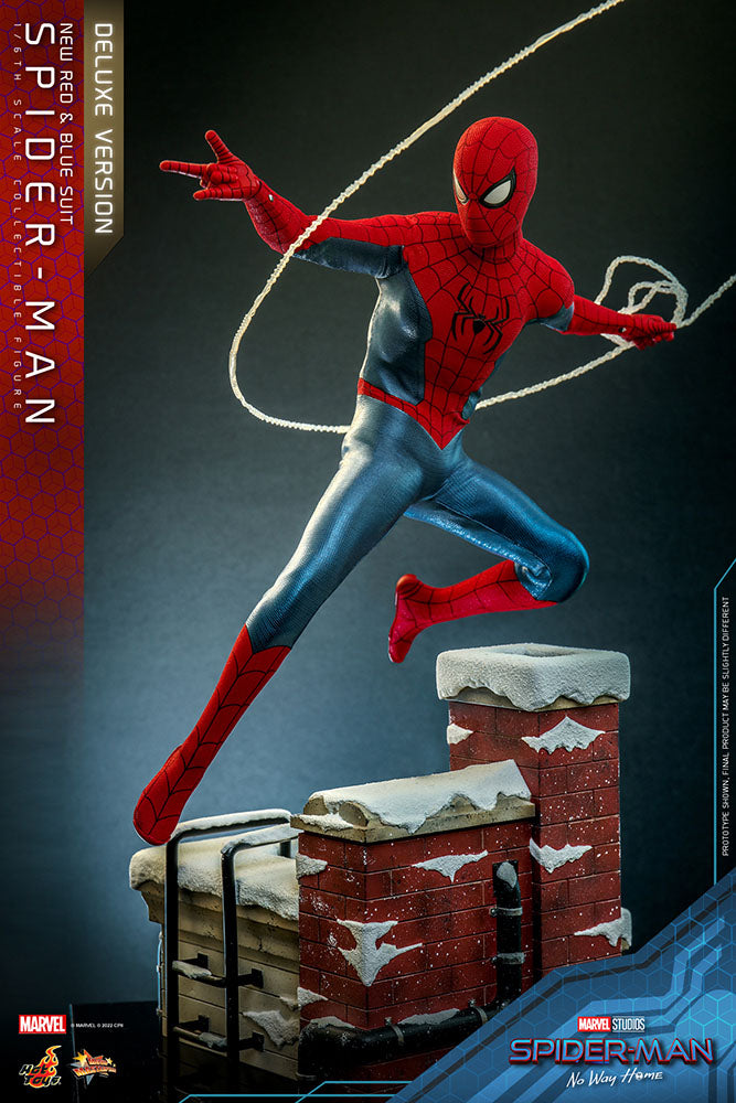 Spider-Man: No Way Home Movie Masterpiece Action Figure 1/6 Spider-Man (nuovo costume rosso e blu) (versione deluxe) 28 cm