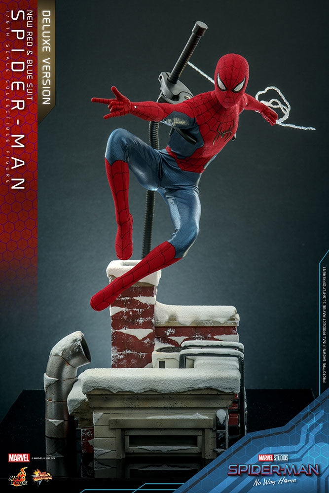 Spider-Man: No Way Home Movie Masterpiece Action Figure 1/6 Spider-Man (nuovo costume rosso e blu) (versione deluxe) 28 cm