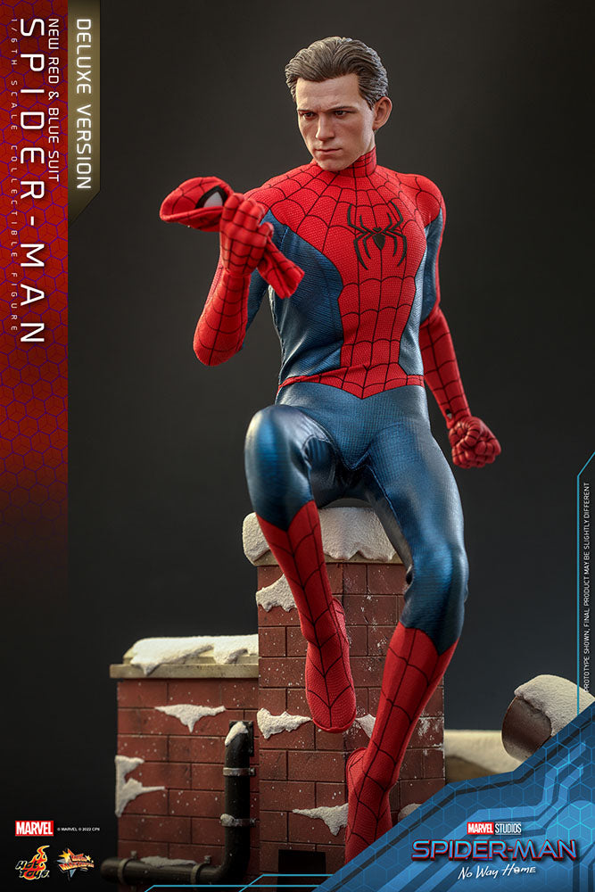 Spider-Man: No Way Home Movie Masterpiece Action Figure 1/6 Spider-Man (nuovo costume rosso e blu) (versione deluxe) 28 cm