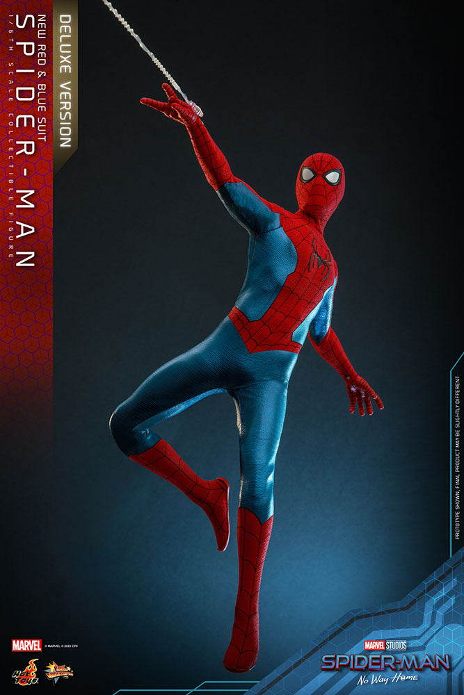 Spider-Man: No Way Home Movie Masterpiece Action Figure 1/6 Spider-Man (nuovo costume rosso e blu) (versione deluxe) 28 cm