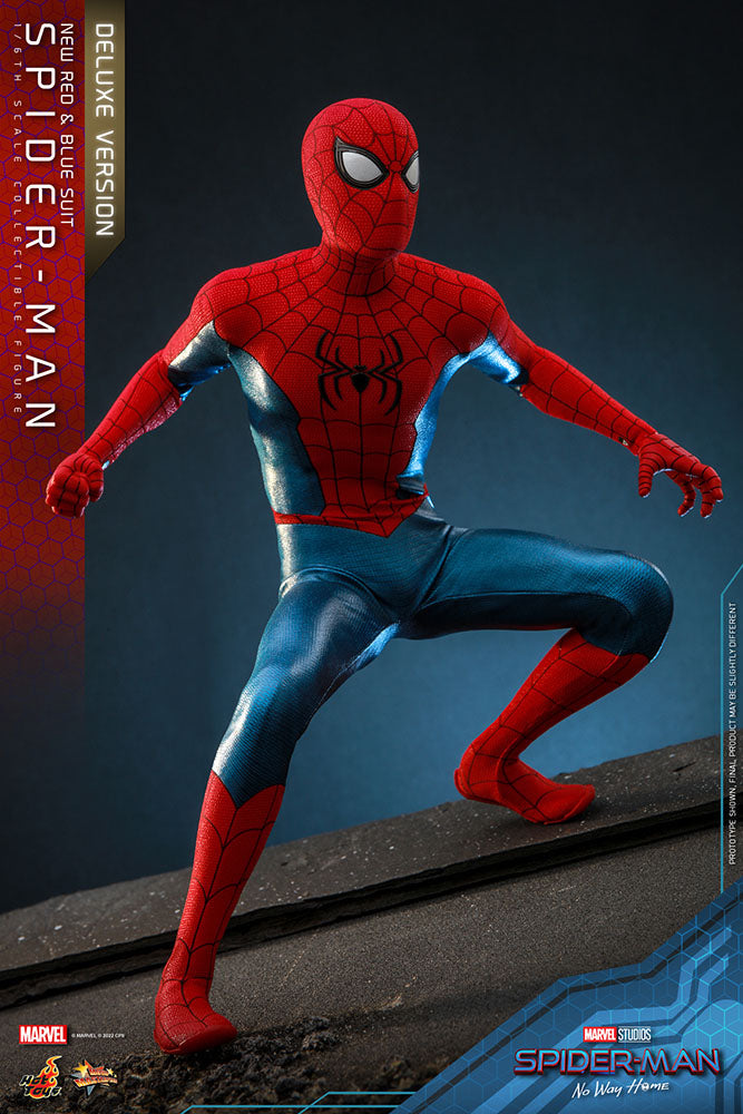 Spider-Man: No Way Home Movie Masterpiece Action Figure 1/6 Spider-Man (nuovo costume rosso e blu) (versione deluxe) 28 cm