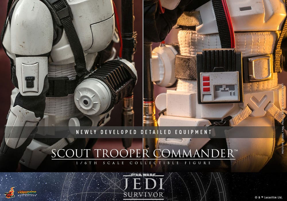 Star Wars: Jedi Survivor Videogioco Capolavoro Action Figure 1/6 Scout Trooper Commander 30 cm