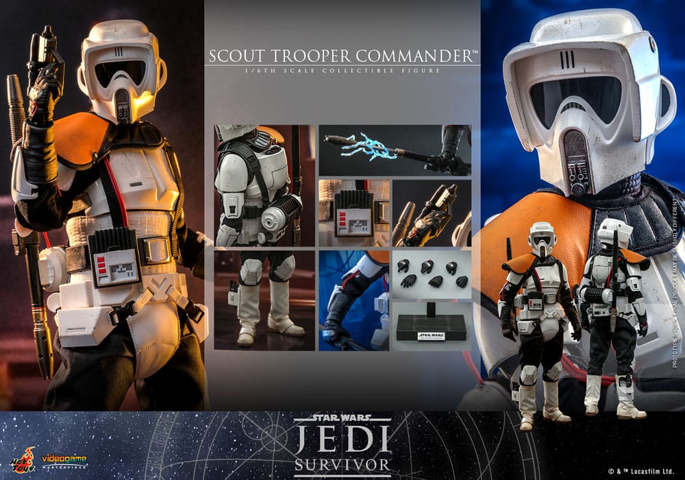 Star Wars: Jedi Survivor Videogioco Capolavoro Action Figure 1/6 Scout Trooper Commander 30 cm