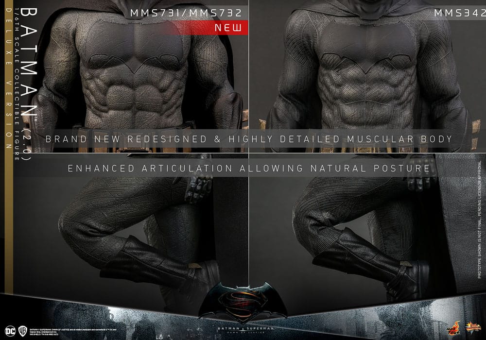 Batman v Superman: Dawn of Justice Movie Masterpiece Action Figure 1/6 Batman 2.0 (Deluxe Version) 32 cm