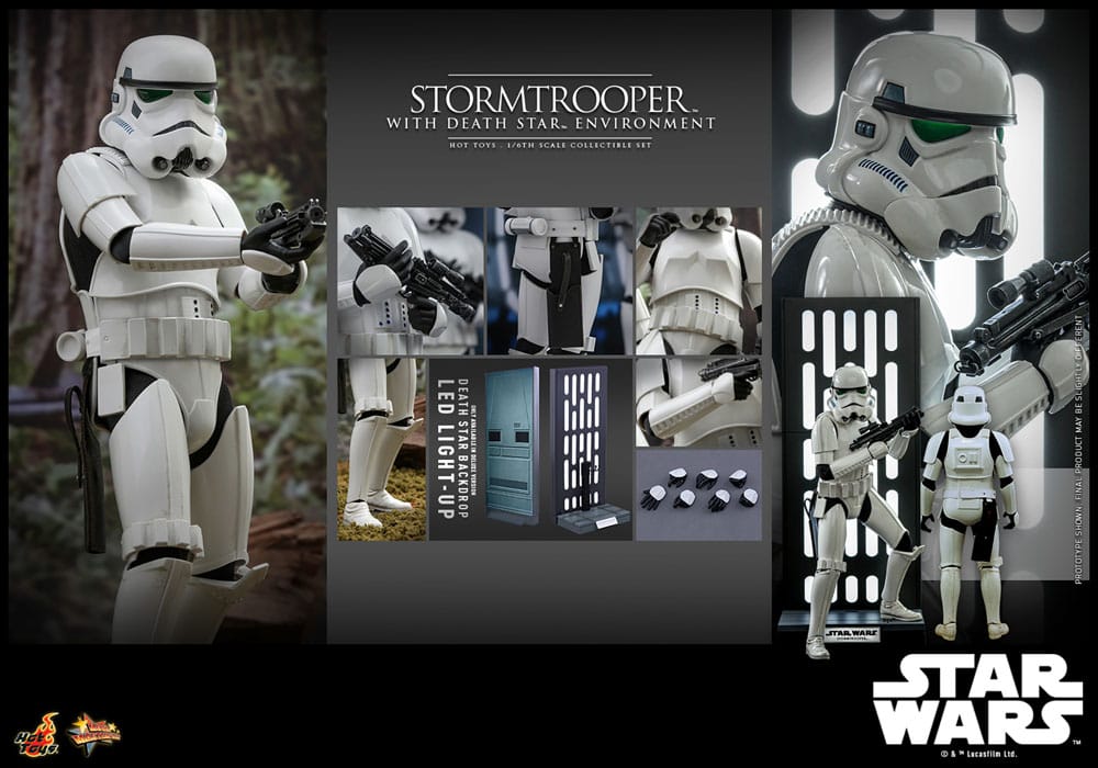 Star Wars Movie Masterpiece Action Figure 1/6 Stormtrooper con Death Star Environment 30 cm