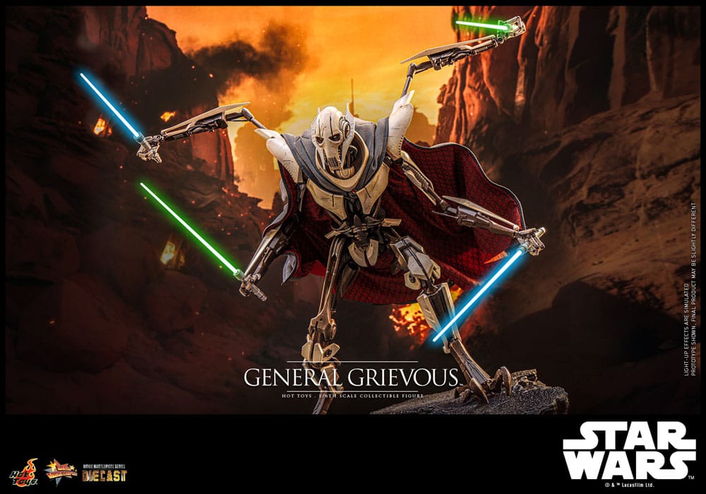 Star Wars Movie Masterpiece Diecast Action Figure 1/6 Generale Grievous 42 cm