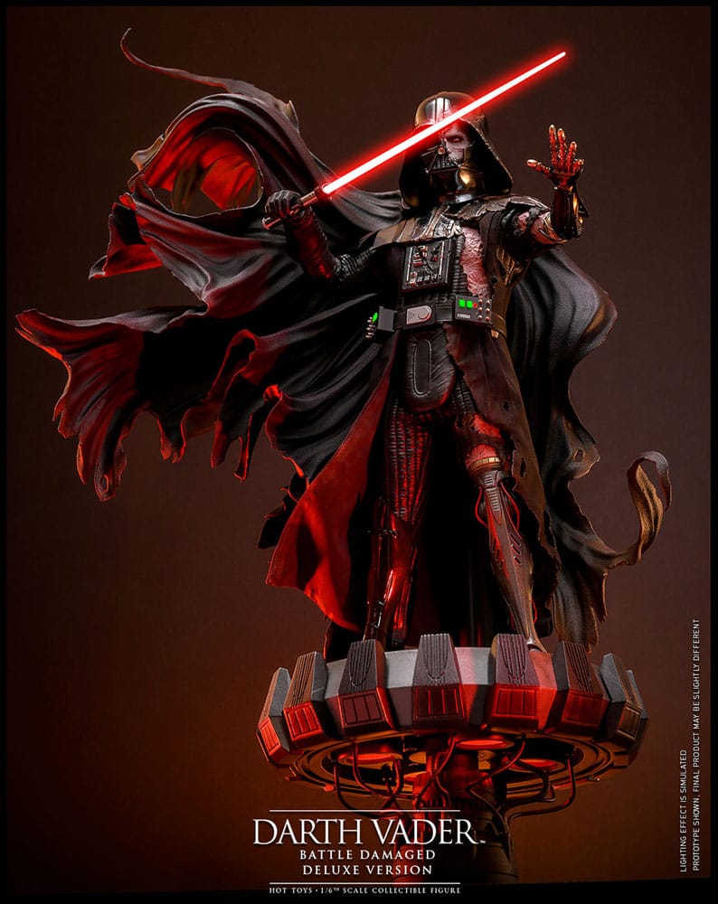 Star Wars Action Figure 1/6 Darth Vader (Battle Damaged) Versione Deluxe 35 cm