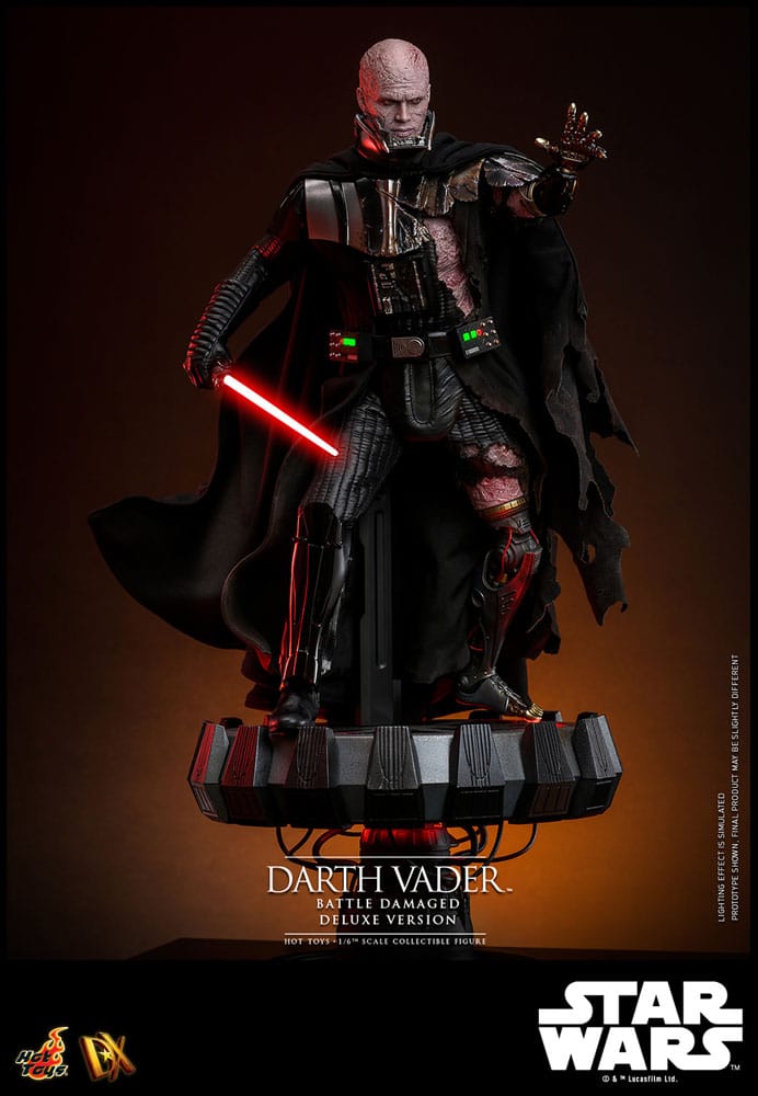 Star Wars Action Figure 1/6 Darth Vader (Battle Damaged) Versione Deluxe 35 cm
