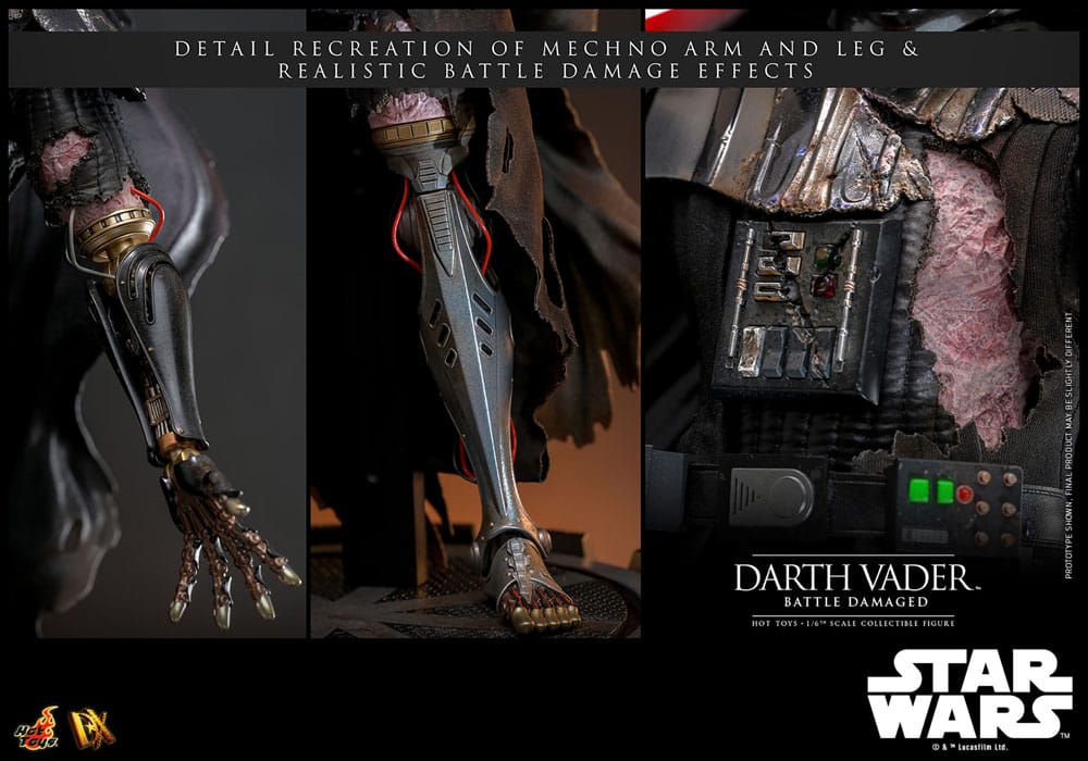 Star Wars Action Figure 1/6 Darth Vader (Danneggiato dalla battaglia) 35 cm