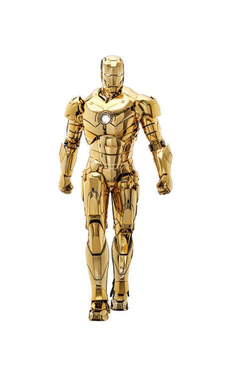 Iron Man Movie Masterpiece Diecast Action Figure 1/6 Iron Man Mark III (versione color oro) Esclusiva Hot Toys 33 cm