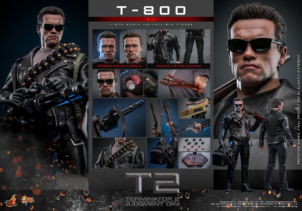 Terminator 2 Movie Masterpiece Action Figure 1/6 T-800 2.0 32 cm