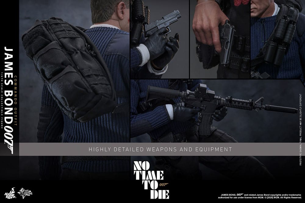 No Time To Die Movie Masterpiece Action Figure 1/6 James Bond (Commando Outfit) Hot Toys Exclusive 30 cm