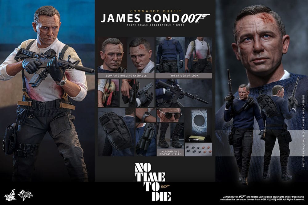No Time To Die Movie Masterpiece Action Figure 1/6 James Bond (Commando Outfit) Hot Toys Exclusive 30 cm