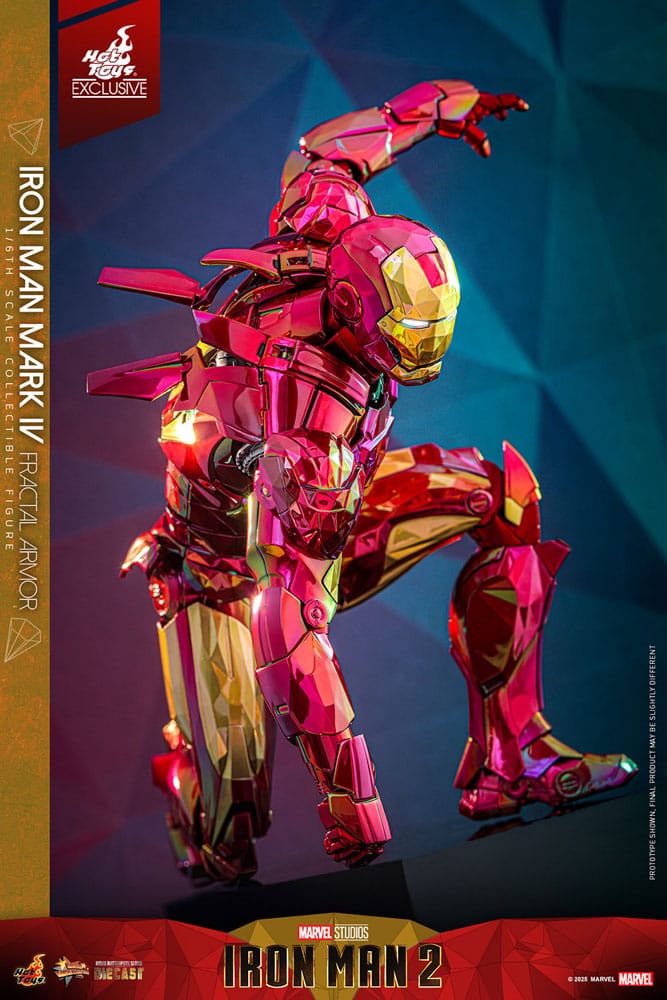 Iron Man Movie Masterpiece Diecast Action Figure 1/6 Iron Man Mark VI (Fractal Armor) Hot Toys Exclusive 33 cm