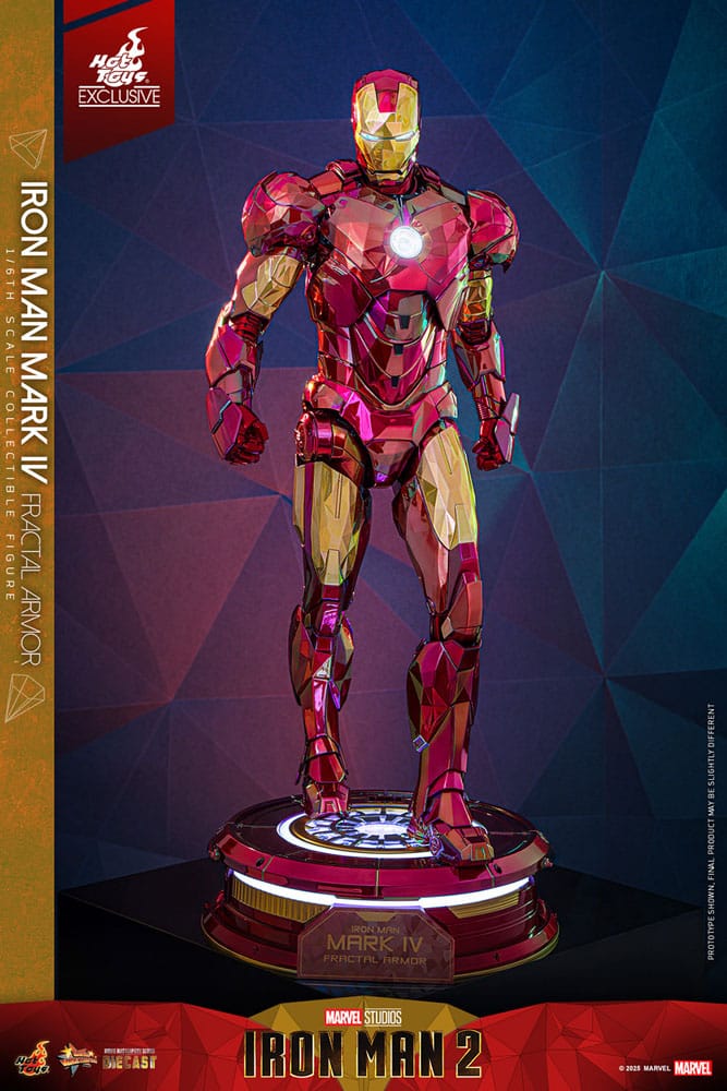 Iron Man Movie Masterpiece Diecast Action Figure 1/6 Iron Man Mark VI (Fractal Armor) Hot Toys Exclusive 33 cm