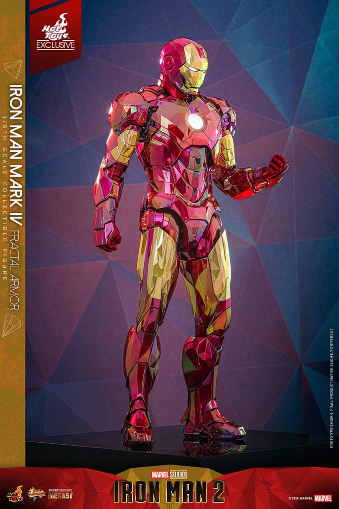 Iron Man Movie Masterpiece Diecast Action Figure 1/6 Iron Man Mark VI (Fractal Armor) Hot Toys Exclusive 33 cm