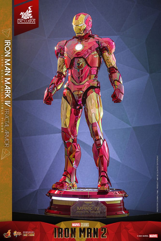 Iron Man Movie Masterpiece Diecast Action Figure 1/6 Iron Man Mark VI (Fractal Armor) Hot Toys Exclusive 33 cm