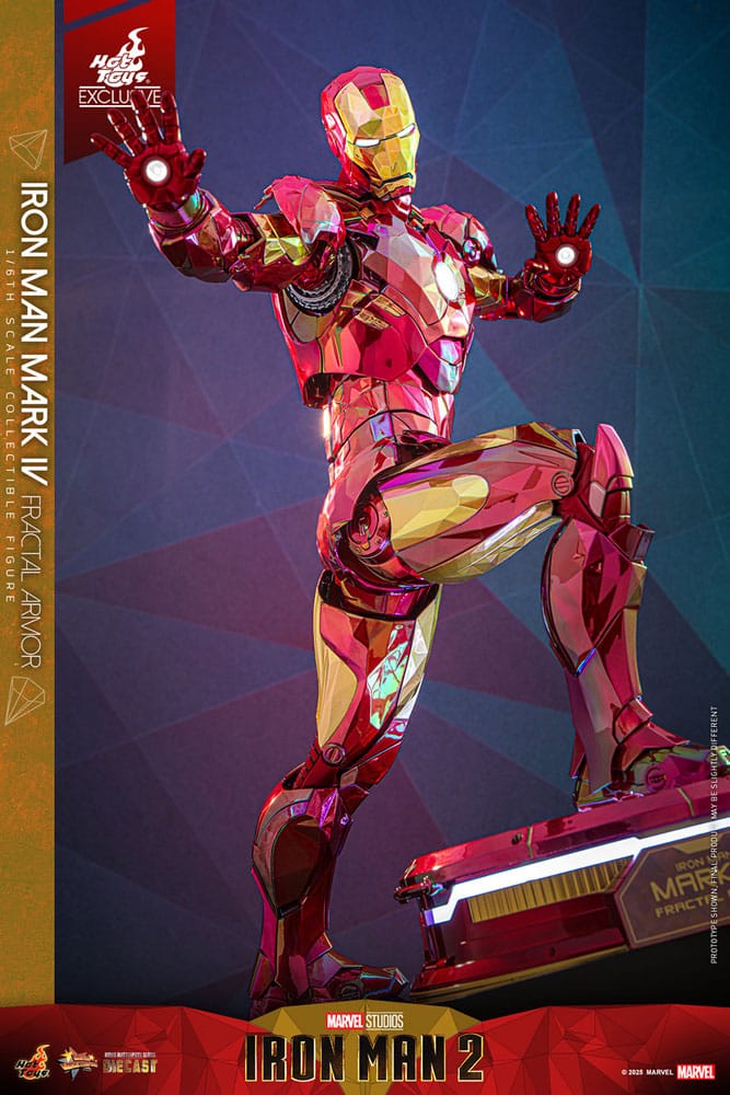 Iron Man Movie Masterpiece Diecast Action Figure 1/6 Iron Man Mark VI (Fractal Armor) Hot Toys Exclusive 33 cm