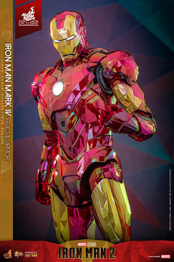 Iron Man Movie Masterpiece Diecast Action Figure 1/6 Iron Man Mark VI (Fractal Armor) Hot Toys Exclusive 33 cm
