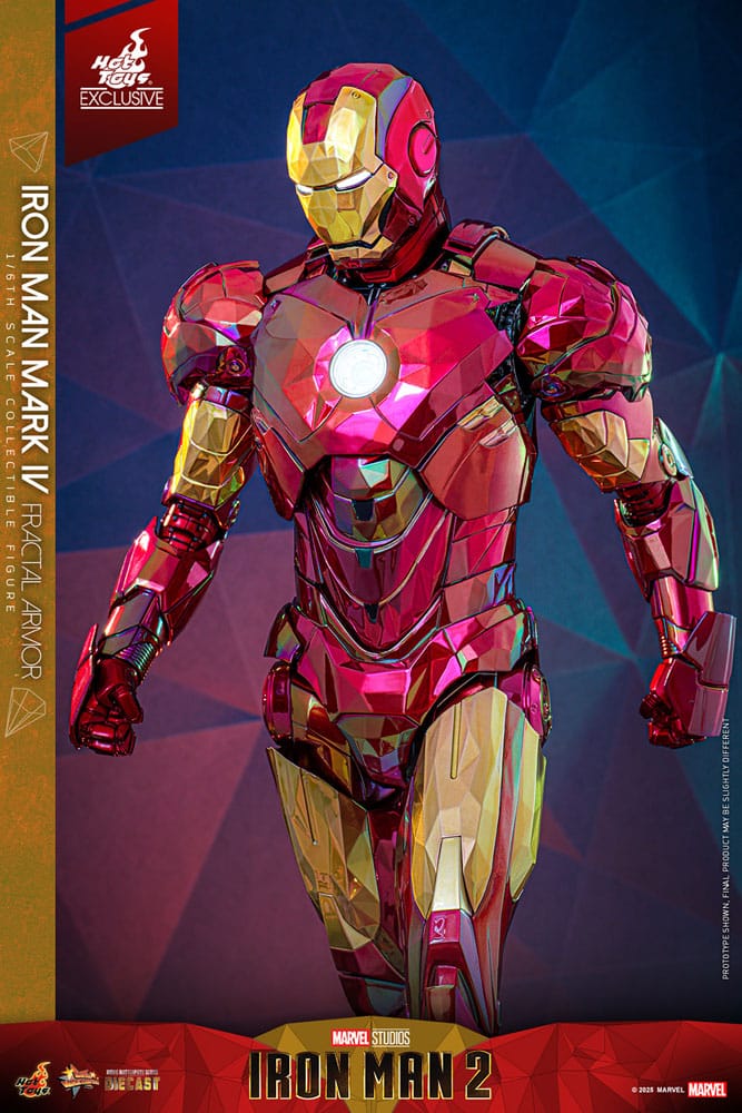 Iron Man Movie Masterpiece Diecast Action Figure 1/6 Iron Man Mark VI (Fractal Armor) Hot Toys Exclusive 33 cm