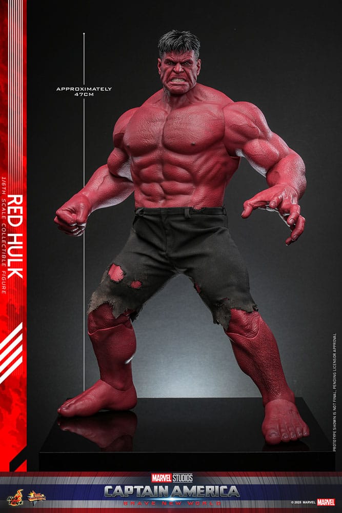 Captain America: Brave New World Movie Masterpiece Action Figure 1/6 Red Hulk 47 cm