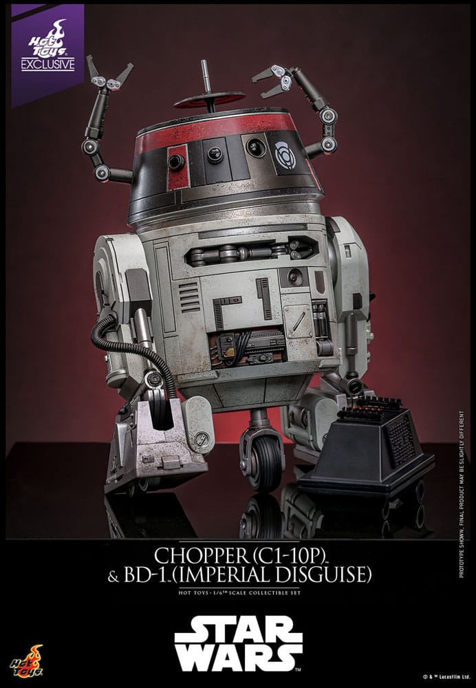 Star Wars Action Figure Set 1/6 Chopper (C1-10P&trade;) & BD-1&trade; (Imperial Disguise) 18 cm & 8 cm
