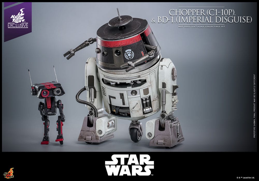 Star Wars Action Figure Set 1/6 Chopper (C1-10P&trade;) & BD-1&trade; (Imperial Disguise) 18 cm & 8 cm