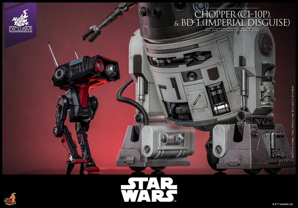 Star Wars Action Figure Set 1/6 Chopper (C1-10P&trade;) & BD-1&trade; (Imperial Disguise) 18 cm & 8 cm