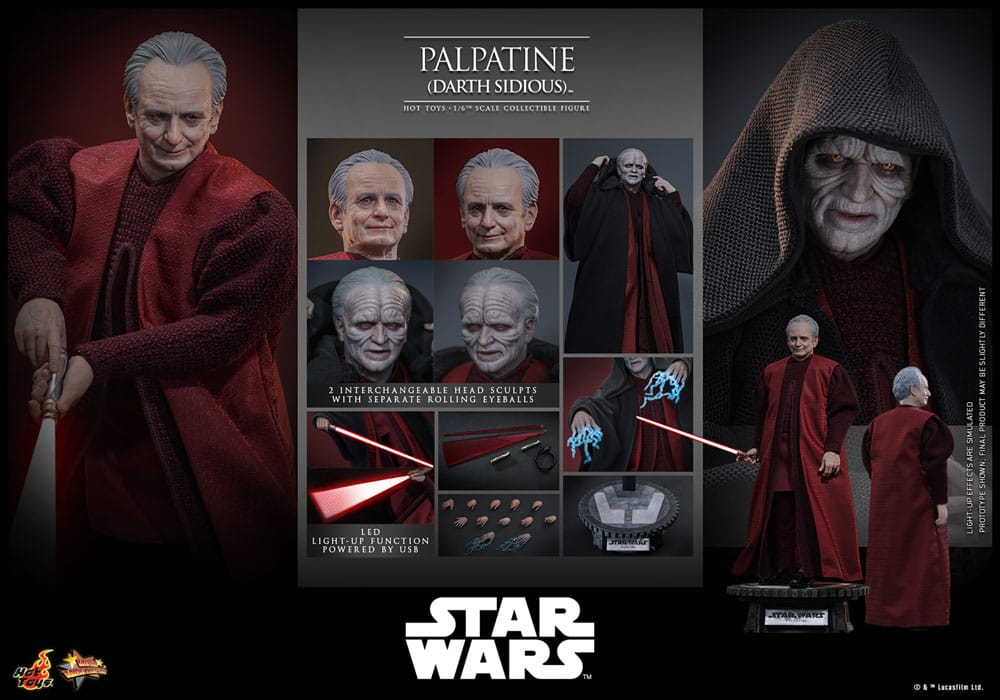 Star Wars: Episode III - Revenge of the Sith Action Figure 1/6 Palpatine (Darth Sidious) 29 cm