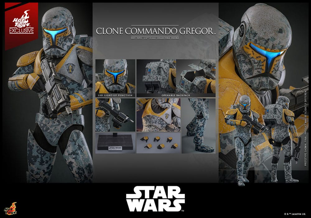 Star Wars: The Clone Wars Action Figure 1/6 Clone Commando Gregor Hot Toys Exclusive 30 cm