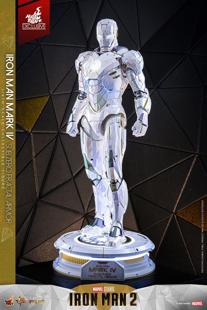 Iron Man 2 Movie Masterpiece Diecast Action Figure 1/6 Iron Man Mark IV (Sub-Zero Fractal Armor) Hot Toys Exclusive 33 cm