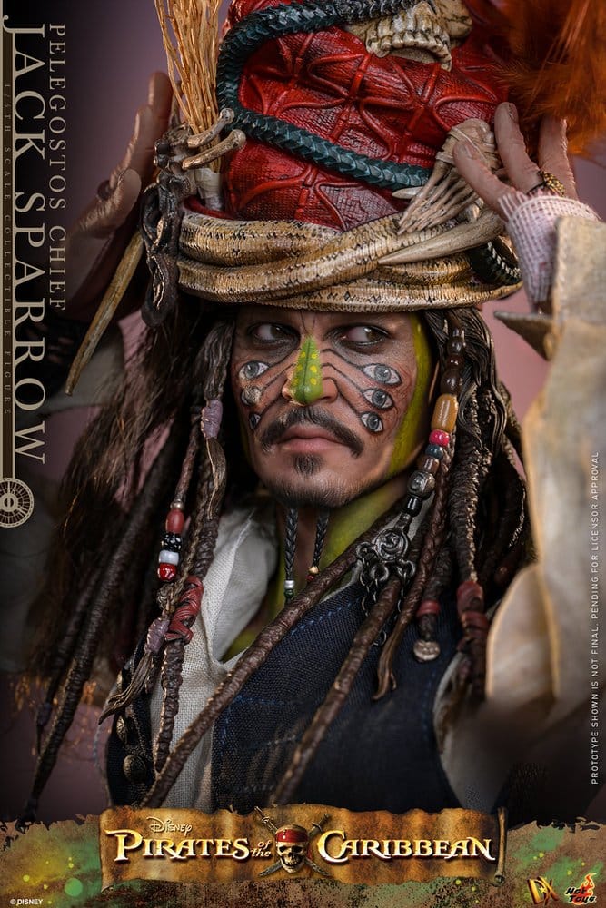 Pirates of the Caribbean: Dead Man's Chest Action DX Figure 1/6 Pelegostos Chief Jack Sparrow 30 cm