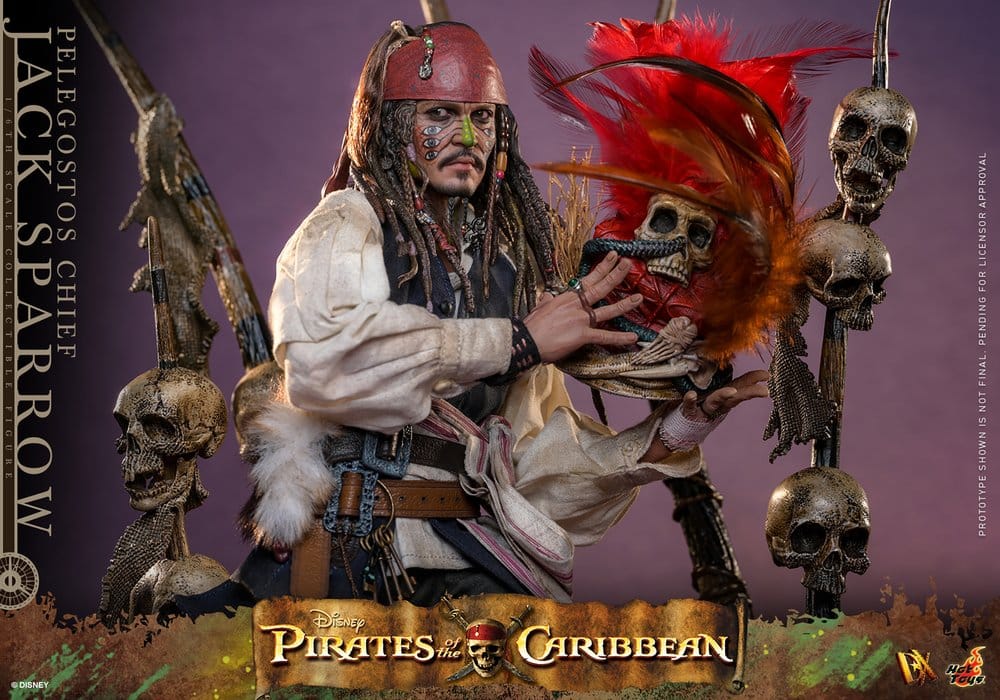Pirates of the Caribbean: Dead Man's Chest Action DX Figure 1/6 Pelegostos Chief Jack Sparrow 30 cm