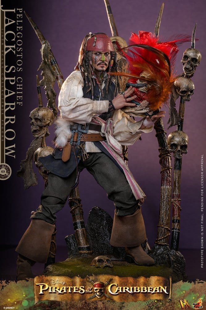 Pirates of the Caribbean: Dead Man's Chest Action DX Figure 1/6 Pelegostos Chief Jack Sparrow 30 cm