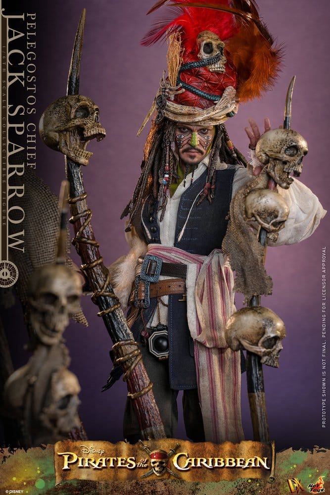 Pirates of the Caribbean: Dead Man's Chest Action DX Figure 1/6 Pelegostos Chief Jack Sparrow 30 cm
