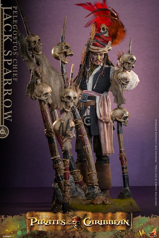 Pirates of the Caribbean: Dead Man's Chest Action DX Figure 1/6 Pelegostos Chief Jack Sparrow 30 cm