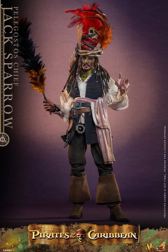 Pirates of the Caribbean: Dead Man's Chest Action DX Figure 1/6 Pelegostos Chief Jack Sparrow 30 cm