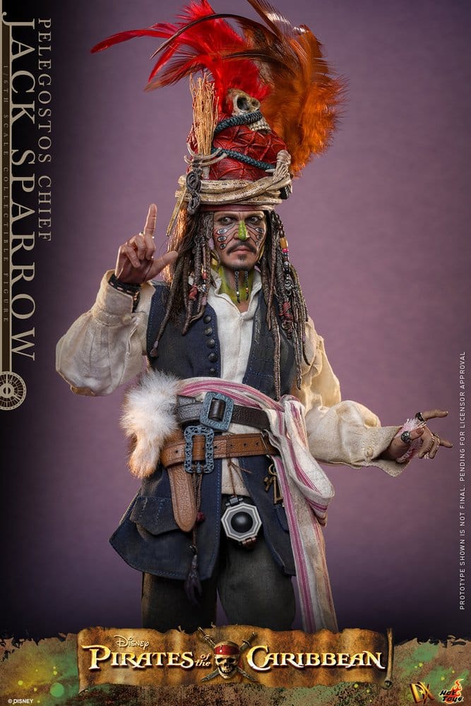 Pirates of the Caribbean: Dead Man's Chest Action DX Figure 1/6 Pelegostos Chief Jack Sparrow 30 cm