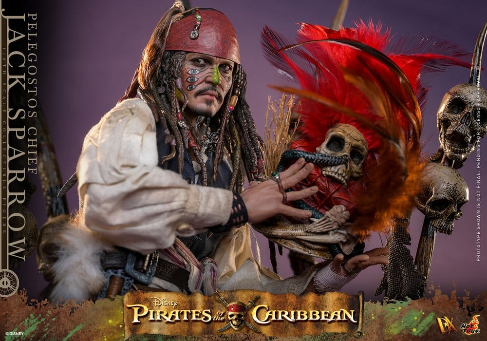 Pirates of the Caribbean: Dead Man's Chest Action DX Figure 1/6 Pelegostos Chief Jack Sparrow 30 cm