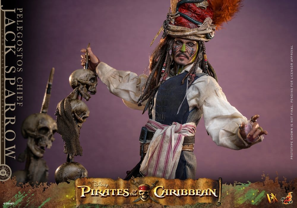 Pirates of the Caribbean: Dead Man's Chest Action DX Figure 1/6 Pelegostos Chief Jack Sparrow 30 cm